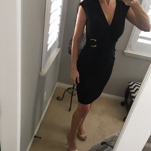 Calvin Klein black shift dress size 2